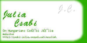 julia csabi business card